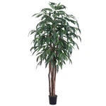 Vickerman 6' Artificial Mango Executive Tree With Rattan Basket In Green. Fixed Price $176.82.
