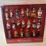 Kurt Adler 20-PIECE Petite Treasures Glass Ornament Set For Christmas Santa Snow. Fixed Price $29.99.