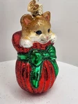 Owc Old World Christmas Letting The Cat Out Of Bag Ornament Kitten Tag 2011. Fixed Price $16.95.
