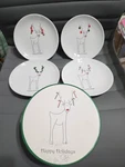 Bia Cordon Bleu Set Of 4 Merry Christmas Appetizer/tapas Plates In Orig Box. Fixed Price $22.00.