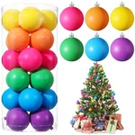 Christmas Ball Ornaments Neon Color Tree Decorations Xmas Deco.... Fixed Price $40.27.
