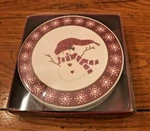 St. Nicholas Square Winter Wishes Snowman Set Of 4 Coasters. Fixed Price $21.00.
