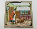 Antique Colour Illustrated Magic Lantern Slide Old Mother Hubbard Dog Dead. Fixed Price $11.67.