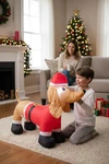 Home Accents 3.5 Ft Led Dachshund Santa Suit Christmas Airblown Inflatable. Fixed Price $44.00.