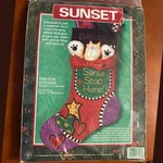 Quick Sunset 15" Christmas Stocking Kit 18116 "tom-tom For Your Cat. Fixed Price $13.49.