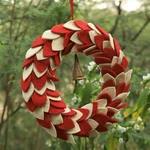 Handmade Christmas Felt Wreath For Front Door Wall Home Decor Ornaments. Fixed Price $79.99.