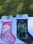 Wicked Christmas Stocking Set Elphaba Glinda Pink Green Witch Holiday Decor New. Fixed Price $19.99.