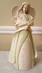 Enesco Foundations 2008 Angel Figurine Karen Hahn Approx 9.25" Tall. Fixed Price $18.99.