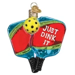 Old World Christmas Pickleball Paddles Glass Hanging Ornament Free Box. Fixed Price $20.98.
