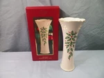 Lenox Holiday Holly Pierced Bud Vase W/ Box 3/8" Tall. Fixed Price $16.99.
