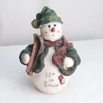 5" Jubilee Giftware Christmas Resin Figurine Snowman Snowshoes Green Hat Read. Fixed Price $7.99.