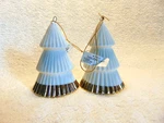 Set Of 2 Holiday Lane White And Gold-tone Porcelain Christmas Tree Ornaments. Fixed Price $12.32.