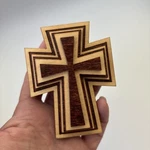 Tim Weberding Wooden Cross Trinket Box, Hand-carved Religious Collectable. Fixed Price $18.00.