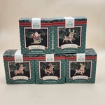 Vtg Hallmark Keepsake Santa And His Reindeer Collection 5PC Christmas Ornaments. Fixed Price $44.99.