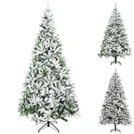 Homcom Snow Flocked Artificial Christmas Tree Holiday Decoration Green. Fixed Price $110.99.