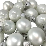 Pinnacle Peak Trading White Shiny Matte Polish Glass 30MM Ball Ornaments Set 20. Fixed Price $27.98.