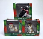Sandicast Dog Christmas Ornaments Shih Tzu Collie Labrador Retrieve Lot Of 3 Box. Fixed Price $35.99.