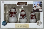Apothecary & Company 3 Piece Led Snowman Set W/ Built In 4 Hour Timer New Box. Fixed Price $12.99.