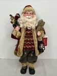 Northlight Santa Figure Holding Lantern Teddy Bear Toy Bag W/tag 18 Read. Fixed Price $23.80.