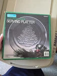 Anchor Hocking Servingware Holiday Magic Platter 12" Christmas Tree, Box. Fixed Price $24.94.