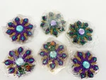 Kurt Adler Peacock Snowflake Ornaments Set Of 6 Glitter Plastic Christmas Decor. Fixed Price $36.00.