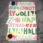 Holiday Christmas Table Runner Festive Pom 12X50" Merry Jolly Happy Colorful. Fixed Price $11.69.