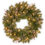National Tree Company Pre-lit Artificial Christmas Wreath, Green, Glittery Mo.... Fixed Price $89.02.