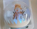 Gerson Color Changing Led Glass Globe Christmas Ornament Snowman 4.75" Box. Fixed Price $15.00.