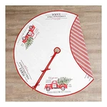 Your Hearts Delight Christmas Tree Farm Two Sided Jute Skirt Red Large. Fixed Price $20.50.