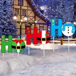 3 Pack Metal Christmas Yard Signs Decor Stakes Multicolor. Fixed Price $34.80.