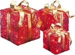 National Tree Company Pre-lit 3-PIECE Red Gift Box Christmas Decor. Fixed Price $61.70.