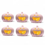 Martha Stewart Led Light Up 6PC Pink Pumpkin Jack O Lantern Battery Included. Fixed Price $59.99.