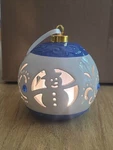 Christmas Ornament Ceramic Color Changing Warm Light Setting. Snowman Motif. Fixed Price $12.98.
