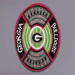 Magnolia Lane Uga Georgia Bulldogs Round Melamine Stadium Platter 13.5. Fixed Price $45.09.