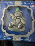 Gloria Duchin Birthstone Bear Christmas Ornament - Red, January #A250. Fixed Price $5.19.