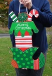 Merry Christmas Elf Stocking Shoe Sign Wall Door Hanger Plaque Wreath Accent. Fixed Price $25.74.
