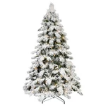 5/6/7/8FT Snow Flocked Prelit Christmas Tree White Xmas For Indoor Decorate. Fixed Price $99.67.