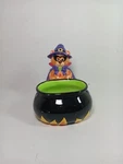 Vintage Ckao Ceramic Witch Bear With Cauldron Halloween Candy Dish. Fixed Price $13.00.