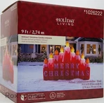 Gemmy Holiday Living 9 Ft Lighted Christmas Candles Airblown Inflatable Nib. Fixed Price $249.99.