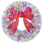 212 Main 83C-144V81MX 48 In. Homcom Flocked Pre-lit Christmas Wreath With 3D .... Fixed Price $78.51.