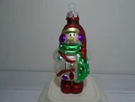 Martha Stewart Glass Snowman 4" Ornament (CB5318). Fixed Price $16.00.