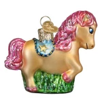 Old World Christmas Blown Glass Ornament For Tree, Playful Pony. Fixed Price $19.01.