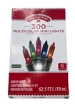 New ! Holiday Time 300 Counts Multicolor Mini Lights Green Wire 62.5 Ft Long. Fixed Price $16.93.
