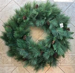 Darice Long-needle Mixed Faux 36" Wreath W/pine Cones:nwd?. Fixed Price $37.95.