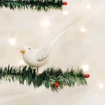 Old World Christmas Ornament: Sparkling Snowbird, #18112. Fixed Price $12.99.