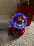 Christmas Globe,musical Snow Lighted Swirling Decoration,. Fixed Price $19.99.