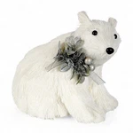 6.3" Sitting Polar Bear Cub Christmas Decoration Figurine Holiday. Fixed Price $21.95.