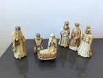 Autom Christmas 7 Pc Nativity Figurines Hand Painted Resin Manger Scene. Fixed Price $25.00.