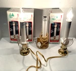 Noma 3 Indoor Lighted Candles W Brass Base 9". Fixed Price $13.00.