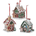 Kurt Adler Set Of 3 Claydough B/o Lighted Led Gingerbread House Xmas Ornaments. Fixed Price $28.88.